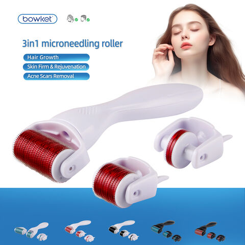 BOWKET Micro Needle Roller Massageroller MTS Micro Needle Induktives therapeutisches Instrument für den Heimgebrauch Microneedles Roller