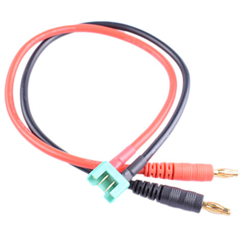 300mm XT60 Banana Plug Connector to 4mm Battery Charging Charger Cable Lead RC