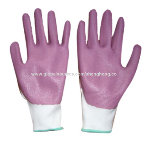 13G de guantes con recubrimiento de nitrilo Guantes de trabajo jardín de  diseño de flor de mano de protección guantes de trabajo de seguridad/Jardín  Guantes /de la mujer guantes - China Guantes