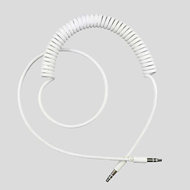 Cabo de Áudio Auxiliar P2 Macho para Macho com Mola Espiral, Tipo Moldado for sale at factory direct price
