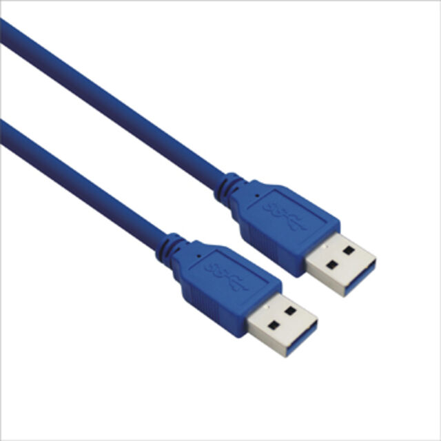 USB 3.0 A-Stecker auf A-Stecker Kabel, 2 Meter/6,5 Fuß, Schwarz und Blau