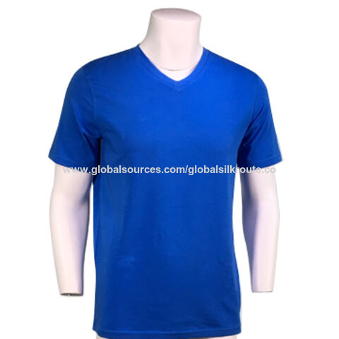 Camiseta de algodón orgánico de color liso para hombre