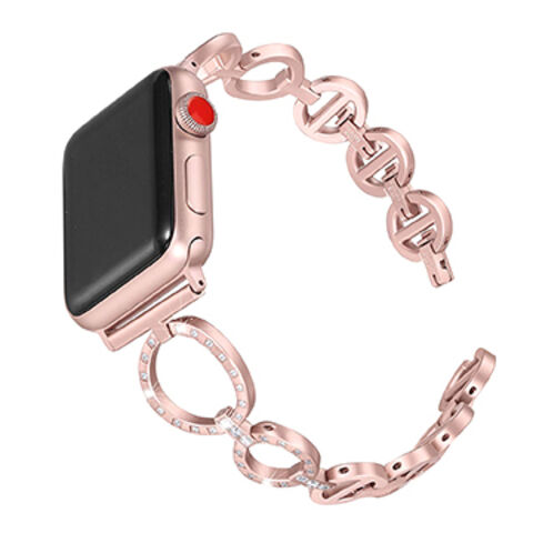 Buy Wholesale China Bling Bands Compatible Apple Watch Series 4 40mm,  Series 3/2/1 38mm, (rose Gold) & Stainless Steel For Apple Watch at USD 5.5  | Global Sources