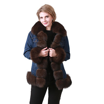 Buy China Wholesale Russian Winter Real Rex Rabbit Fur Lined Parka Woman  Clothing Fox Fur Collar Cuff Jean Jacke & Fur Parka Jean Fur Lined Parka  Jacket Overcoat $199