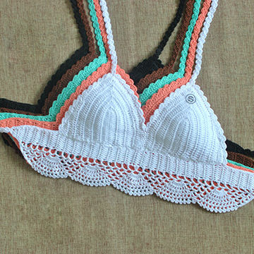 Buy China Wholesale Hand-made Crochet Knitting Halter Tops Wrapped Chest  Bikini Sexy Backless Beachwear & Handmade Crochet Bikini Top $4