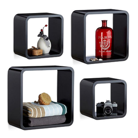 Achetez en gros Noir 4 Pièces Costume Maison Design Rangement Mural Mdf ...