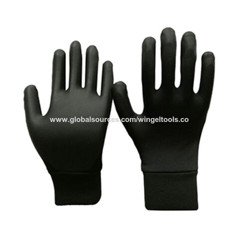PU-beschichtete Sicherheitshandschuhe, DMF- & silikonfrei, hochelastischer Flanell, warmer Handschuh