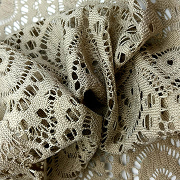 Buy Wholesale Taiwan Fancy Knitted Lace Fabric Made Of 100 Poly