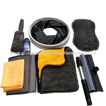 Car cleaning Accessories Car Cleaning Kit Car Brush Set with Car Wash Mitt/Car Spray Bottle/Car Washing Towel/Windshield Cleaning Tool/Wheel Clean Brush/Car Vent Brush Faburo 9PCS Car Wash Kit 