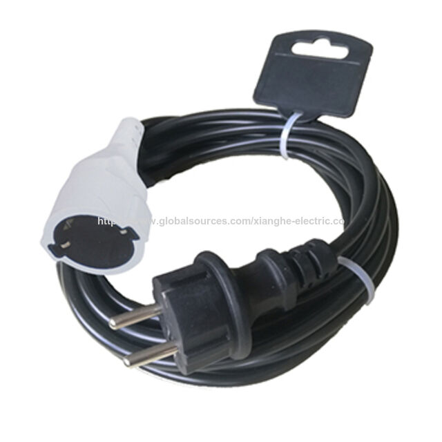 Verlängerungskabel mit europäischem Stecker (männlich/weiblich), Kfz-Leitung