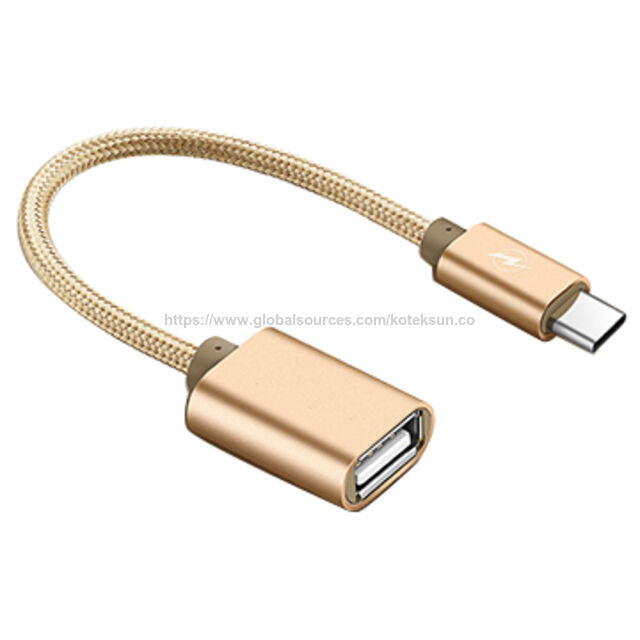 Adaptateur OTG Type C, Adaptateur OTG USB C Premium avec Boîtiers en Aluminium et Tresse en Nylon 0.2m