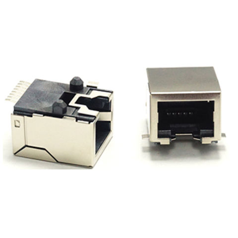 Inverted Rj45 Jack Modular Jack RJ45 Ethernet SMT Right Angle Single Reverse 8P8C 11.75H 2 ...