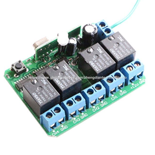 Pengontrol Jarak Jauh Universal Nirkabel untuk Sakelar Lampu, 4 Saluran, 433.92MHz for sale at factory direct price