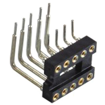 China 2.54mm IC Socket, Black, PPS, R/A on Global Sources,2.54mm IC ...