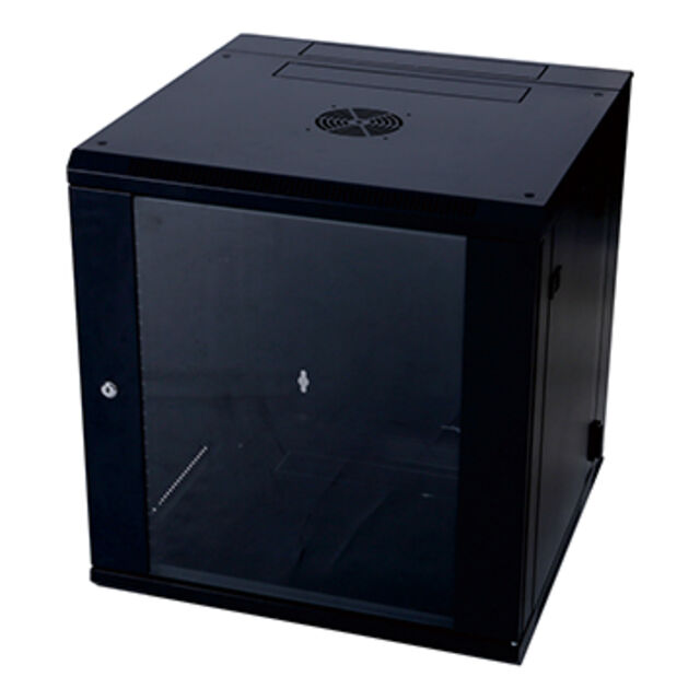 Rack de pared de 12U, doble sección, puerta de cristal, rack de red for sale at factory direct price