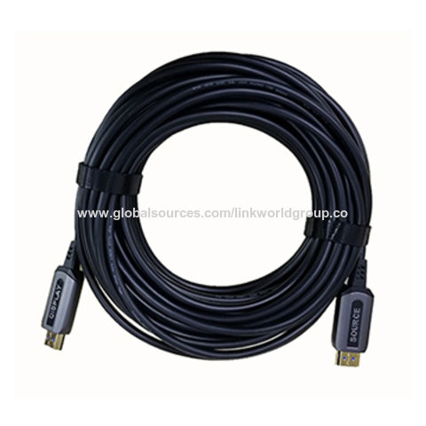 DTech Cable HDMI de fibra óptica 4K de 50 pies de largo, delgado cable HDMI  2.0 4K60Hz 18Gbps cable de video UHD delgado de alta velocidad de 50 pies