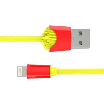 Bahan TPE, cangkang lem, desain chip kabel usb untuk Petir