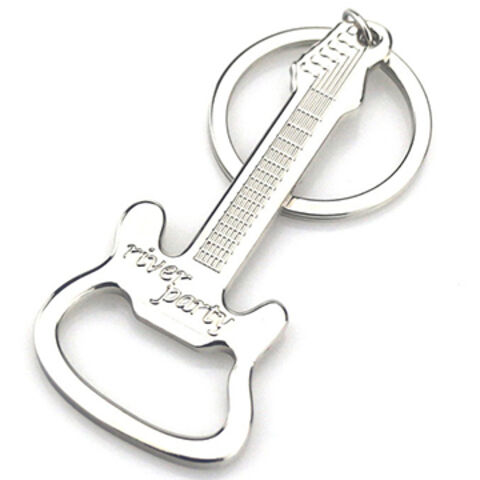 Porte-clés décapsuleur en forme de guitare
