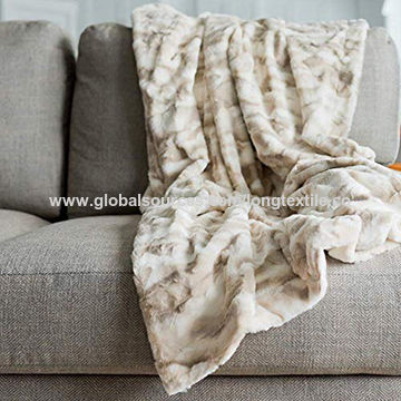 50x60 White Color Super Cozy Warmth Faux Fur Throw Blanket 