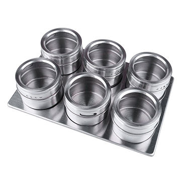 Stainless steel shop spice tins bulk