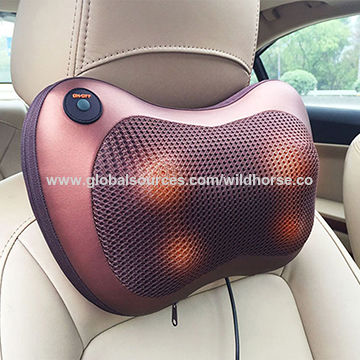 Buy Wholesale China Electric Heated Car Neck Massage Pillow & Neck Massager  at USD 18