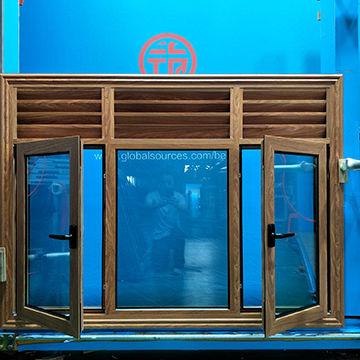 Aluminium Swing Window With Fixed Louvers On Top - Explore China ...