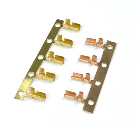 Conector Eléctrico Personalizado OEM, Estampado de Metal de Latón, Terminales de Lengüeta Plana, Piezas Estampadas