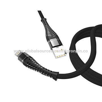 Tela trenzada, color opcional, alto cable de carga para Iphone for sale at factory direct price
