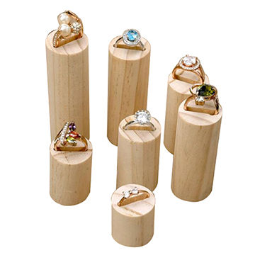 Exhibición de anillo de madera con 24 dedos para anillo de exhibición de  anillo de madera para vender expositores de joyas escaparate para  organizador