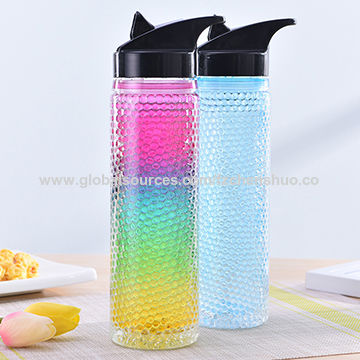 Buy Wholesale China Promotional Plastic Double Wall Water Bottle Ice  Tumbler Freezer Beer Glasses Keep Cold & Double Wall Water Bottle Ice  Tumbler Beer Mug at USD 1.2