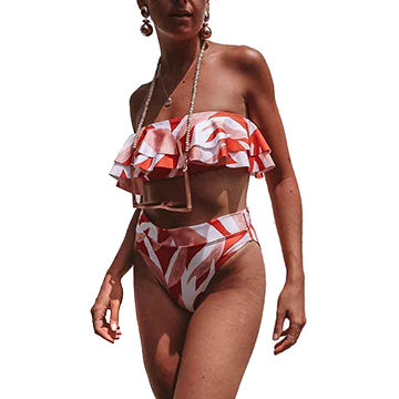 2019 Guangzhou Wholesale High Waist Brazilian Bikini 18 Teen Bikini Print Girls Swimwear for sale at factory direct price