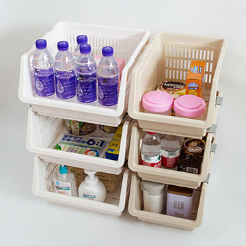 Buy Wholesale China Stackable Plastic Storage Basket With Wheels, Kitchen  Gap Storage Bin Organizer & Storage Box at USD 2