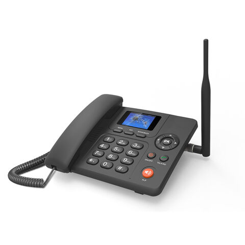 Téléphone de bureau GSM - Téléphone de bureau avec fente pour carte SIM - Téléphone  fixe sans fil