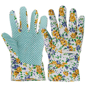 ladies cotton gardening gloves