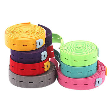 Button Hole Elastic Waist Band Woven Sewing Stretch Tape 15 mm wide