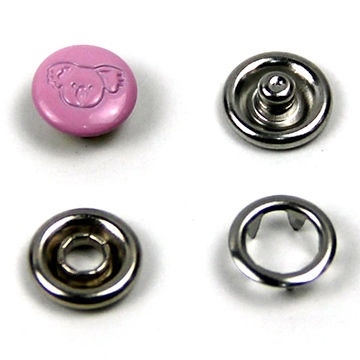 Pearl Prong Ring Snaps With Button Cover