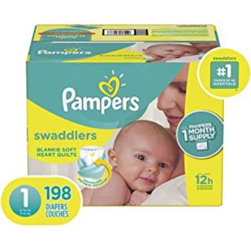 Diapers Pampered Swaddlers Size 1 (8-14 Lb), 198count - Disposable Baby ...