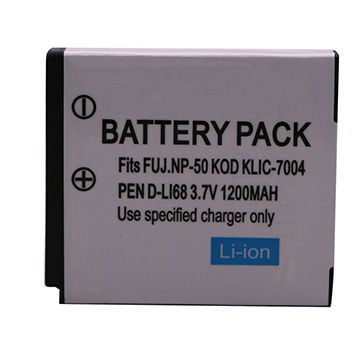 Batteria Sostitutiva KLIC-7004 Per Fotocamera Kodak - 800mAh, 3.7V, Li-ion - Compatibile Con EasyShare M1033, V1073, Playsport Zi8 E Altri - Colore Nero