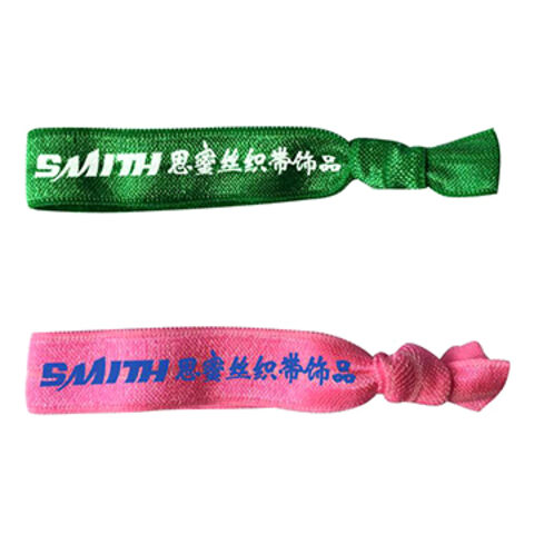 China Promotional Printed Glitter Elastic Hair Tie Custom Color
