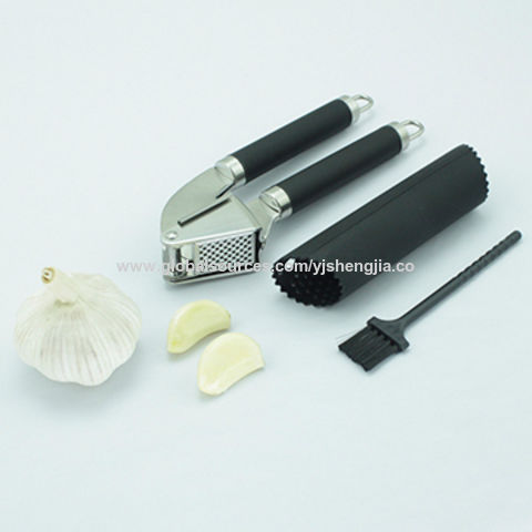 PACK OF 3 Plastic Rolling Garlic Press Crusher Chopper Kitchen Gadgets