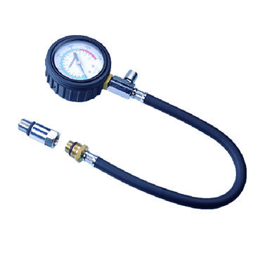 Reifenluftdruckprüfer mit Schlauch, Messing-Bourdonrohr, Leuchtend im Dunkeln - Professionelles Reifendruckmessgerät for sale at factory direct price
