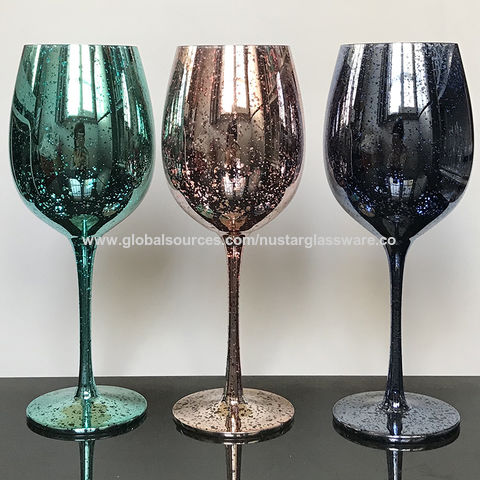 Gradient Blue Crystal Wine Glasses 100% Lead-Free Crystal Ice  Cracked Red Wine Glasses Cocktail Glasses Champagne Glasses: Wine Glasses