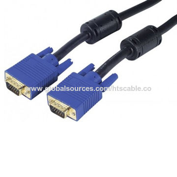 HEGUANGWEI 15m VGA 15 Pin Male to VGA 15Pin Male Cable for LCD Monitor Projector VGA Series 