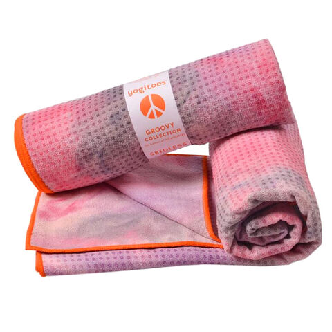 Tie die yoga towel with custom label for sale at factory direct price