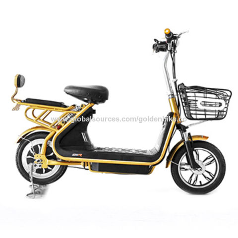 Steel frame suspension 14-inch electric bike with shock absorber ...