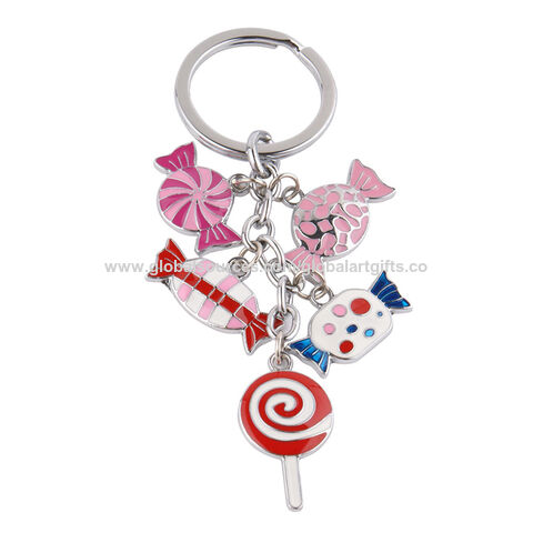 Source Cute bag pendant candy color plastic kawaii keychains