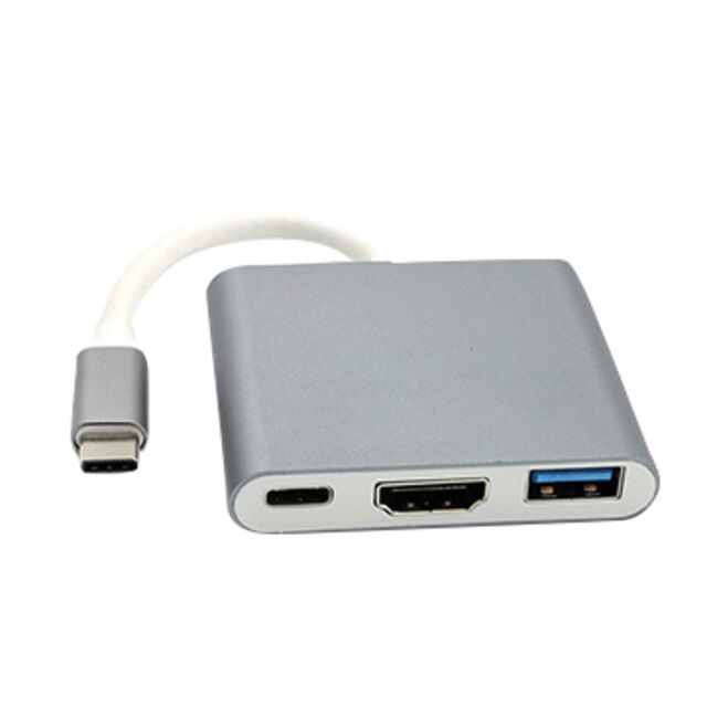 3-in-1 USB 3.1 Typ-C auf 4K HDMI USB 3.0 Typ-C Buchse Kabeladapter Konverter Hub