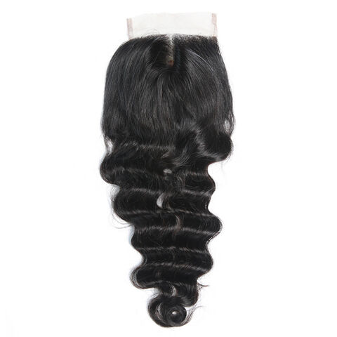 Remy Cheveux vierges indiens ondulés profonds avec cuticules alignées non transformés, closures de 8 à 20 pouces for sale at factory direct price