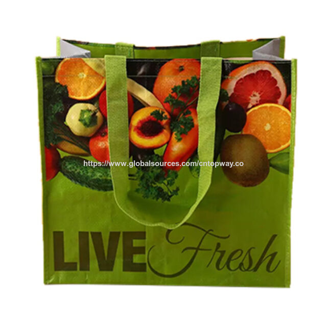 Sac fourre-tout laminé en gros, promotionnel, bon marché, avec logo imprimé, réutilisable, imperméable, en vrac / Sac de courses / P for sale at factory direct price