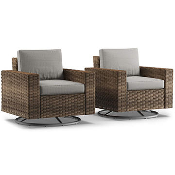 Buy Wholesale China Shadow Creek 2 piece All Weather Wicker Swivel